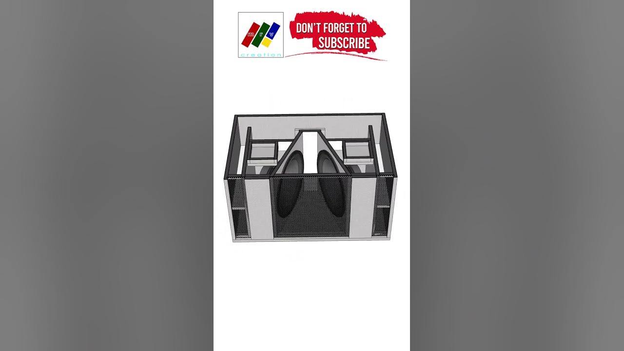 DIY Speaker Box Plan 2x15" BASS-REFLEX SUBWOOFER #shorts