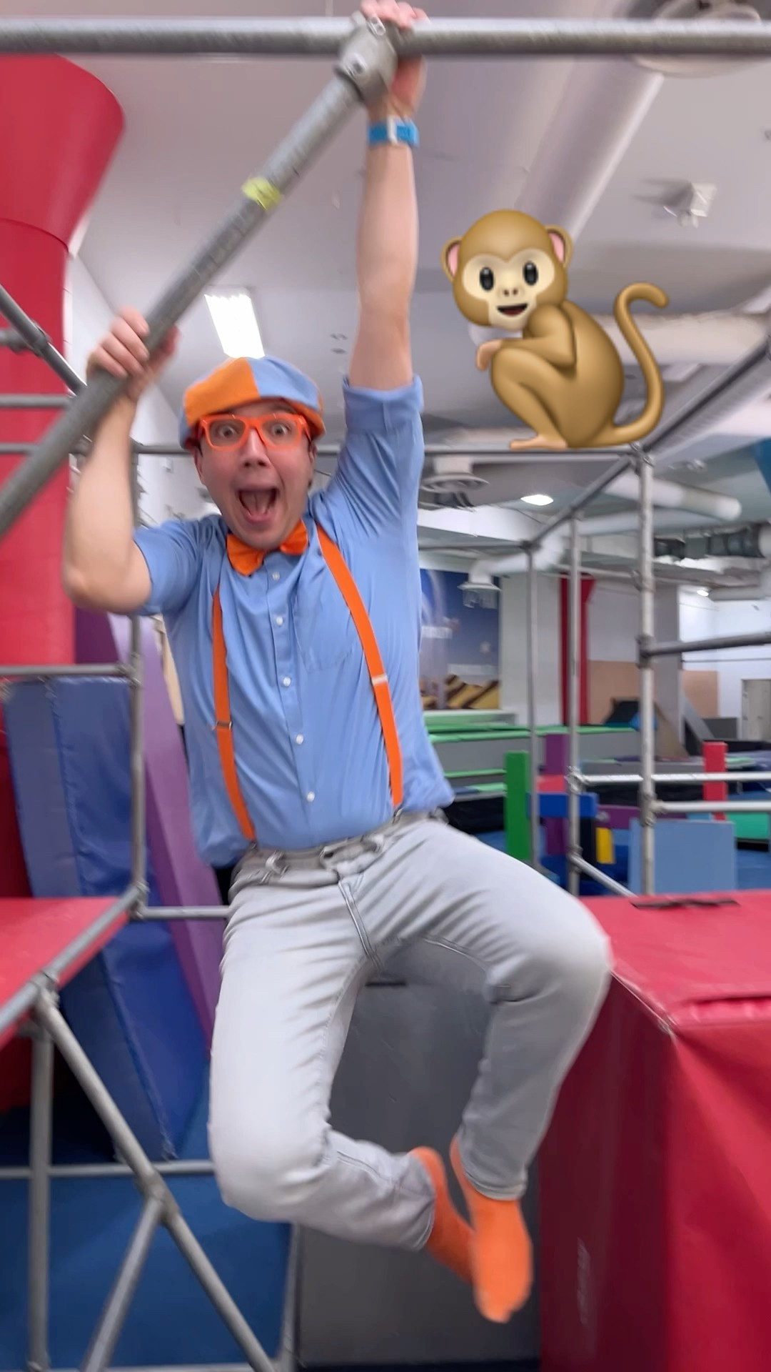 Do Gymnastics like a MONKEY! Blippi's Animal Charades! #shorts #blippi