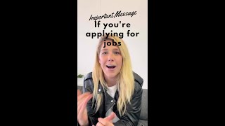 Important Message If You're Applying For A Job #Shorts