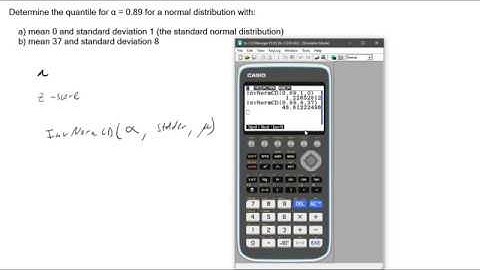 Determining Quantiles from Proportion, Mean & Standard Deviation using Graphics Calculator