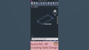 Quick Table Design in AutoCAD 3D | Easy Tutorial #AutoCADShorts