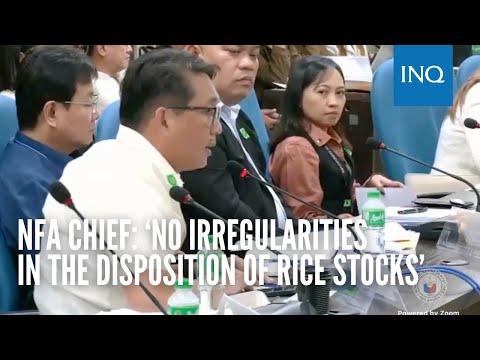 NFA chief: ‘No irregularities in the disposition of rice stocks’