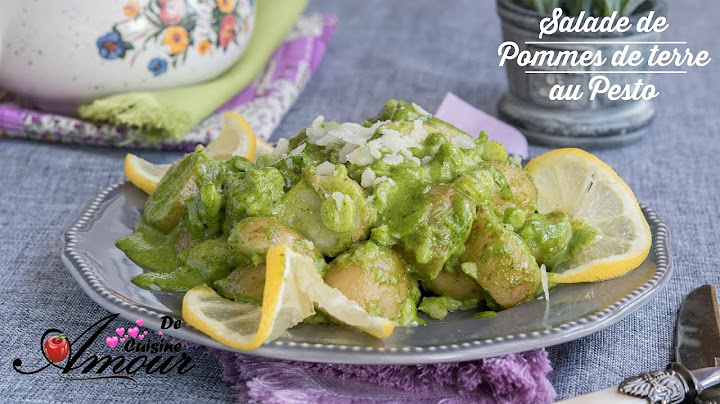 une salade de pommes de terre savoureuse au pesto