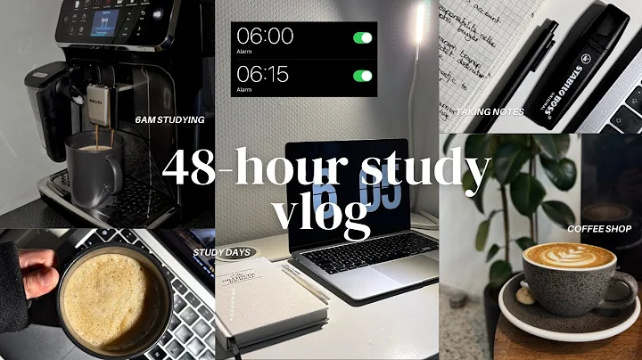 48-hour study vlog | 6AM wake up, study mornings, taking notes, vision board, coffee shop