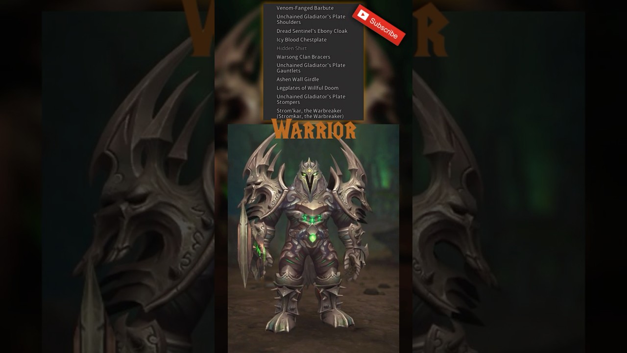 TRANSMOGS - Warrior "Rusty Servant" 