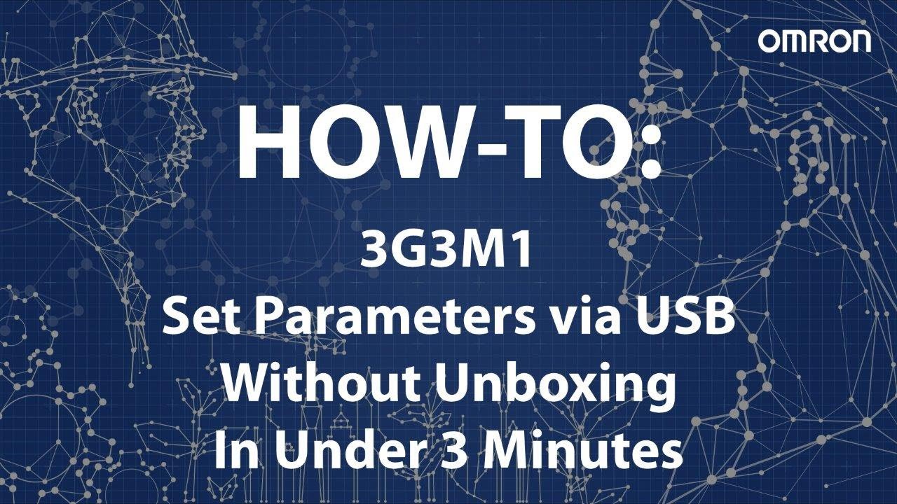 Parametrering av 3G3M1 på under 3 minuter utan uppackning