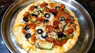 Cheese Burst Chicken Pizza (Oven & Pan), Thin Crust Chicken Pizza ( On Pan)