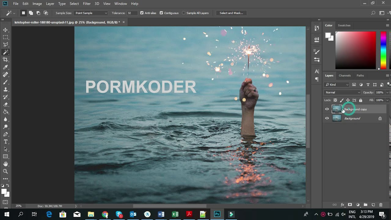 how to remove a watermark from a complex photo in photoshop
