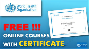 WHO Free online courses with certificate | How to register WHO? | How to download certificate?📜