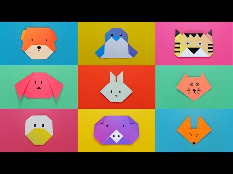 10 Figuras de Papel en ORIGAMI - Animales de Papel | DIY
