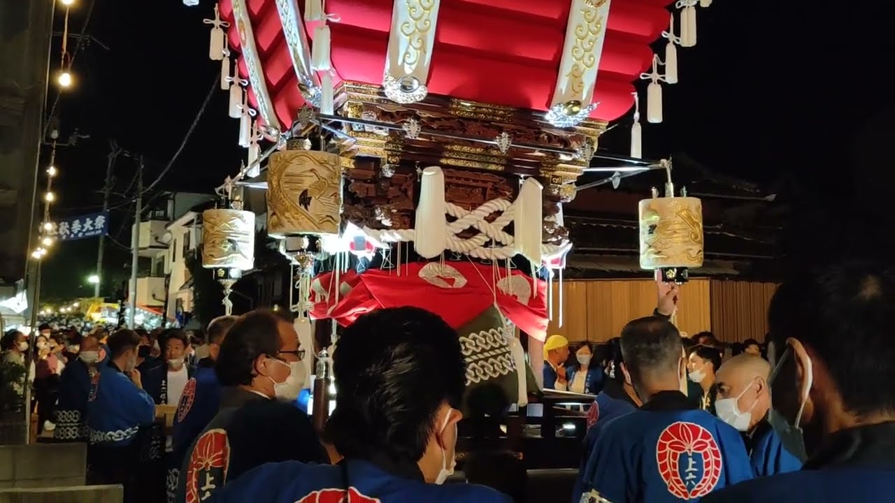 HD高画質】宮入 上六太鼓台 梶無神社 ふとん太鼓 令和4年 2022年‎10月