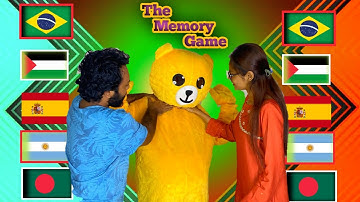 The Memory Game Of Flag Challenge With Funny Teddy || SBS Vlog