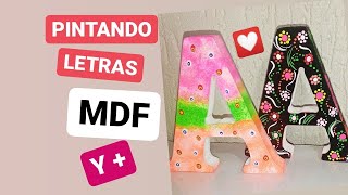  Como Hacer Cuadro decorativo con letras en MDF / Fácil y Rápido  Principiantes (Subtitulado)