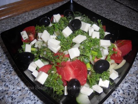 Видео рецепт Простой греческий салат