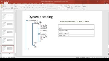 Dynamic scoping vs Static scoping in Arabic