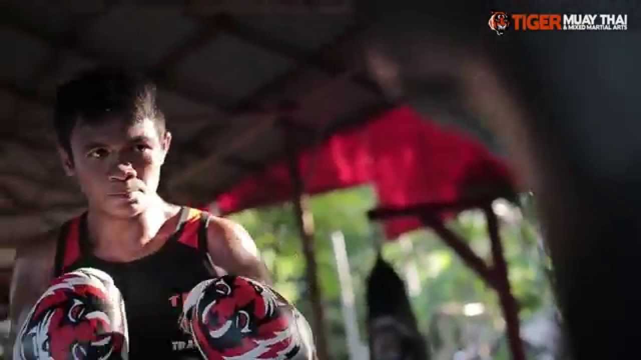 Tiger Muay Thai Trainer & Fighter Saksurin Kiatyongyut fighting