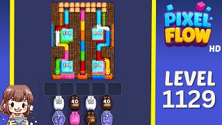 Pixel Flow Level 1129 Solution Walkthrough