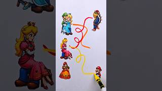 The Super Mario Ligi Princess Line Connecting Game#art#supermario #shorts