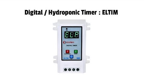 ELPRO CONTROLS Digital Timer : ELTIM setting