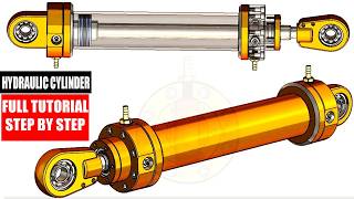 -Project 44 |PRO HYDRAULIC CYLINDER | Complete Project Tutorial Video #solidworks #tutorial #drawing