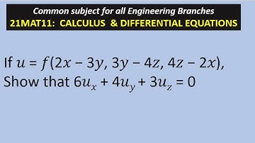 Numerical on Partial order derivatives using Chain Rule