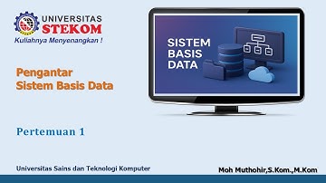 Pertemuan 1 - Sistem Basis Data | #pert1
