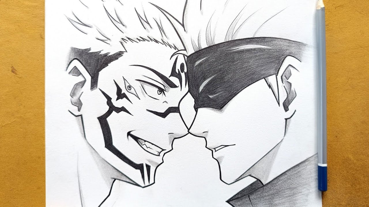 How to draw Sukuna and Gojo Satoru step by step for beginners || Easy anime drawing for beginners