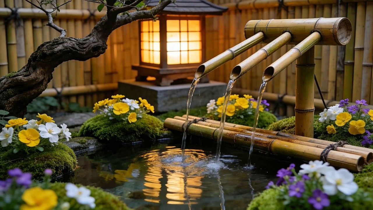 Beautiful Relaxing Piano + Flowing Water Sounds 🌊 Instant Calm, Anxiety Relief, Healing Sleep Music