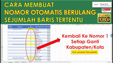 Cara Membuat Nomor Urut Otomatis Berulang Di Excel Hanya Baris Tertentu Yang Diinginkan