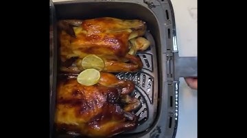 Nồi chiên không dầu Nineshield 10l   Nướng nguyên cả 2 con gà 3kg