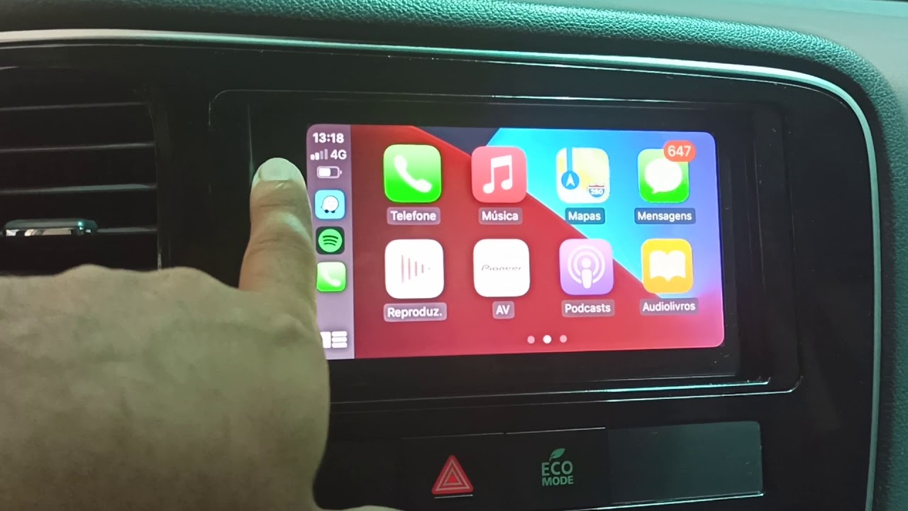 Outlander 2018 - Central Pioneer com CarPlay e Android sem fio - ArtsomAuto
