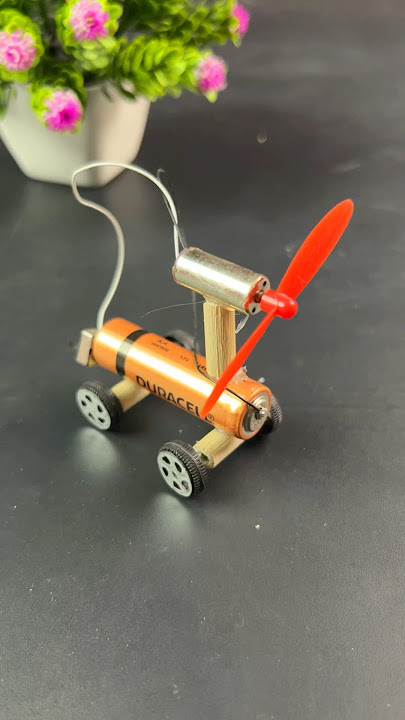 DIY Car Making Project | Air Power Car Making With DC Motor #shorts #dcmotor #car