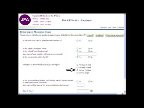 JPA Self Service User Guide Disturbance Expense/Allowance