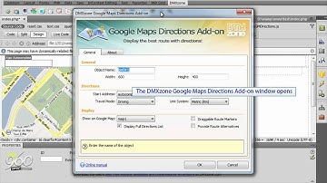 Inserting Google Maps Directions Add-on on your page