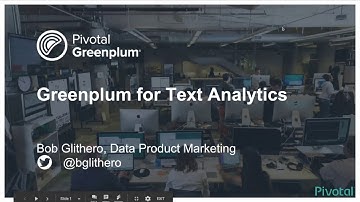 Greenplum for Text Analytics with GPText
