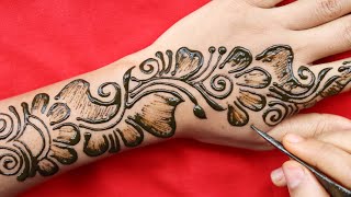 Easy and simple Arabic Mehndi Design for Back Hand | Full Hand Arabic Mehndi Design | Mehndi Design