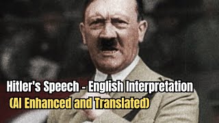 Hitler's Speech 1935 - English Interpretation (AI Enhanced and Translated) Resimi
