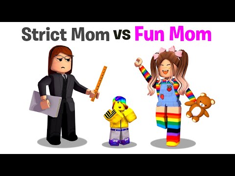Roblox STRICT Mom vs FUN Mom.. 📝👧💖