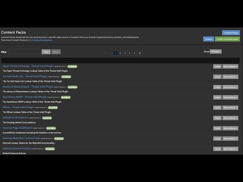 Graylog 3.0 - Content Packs