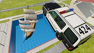 TOP 100 Police Jumping & Crashes You Can't Survive - BeamNG.Drive