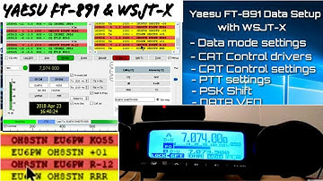 Yaesu FT-891 FT8 WSJT-X Data & CAT configuration