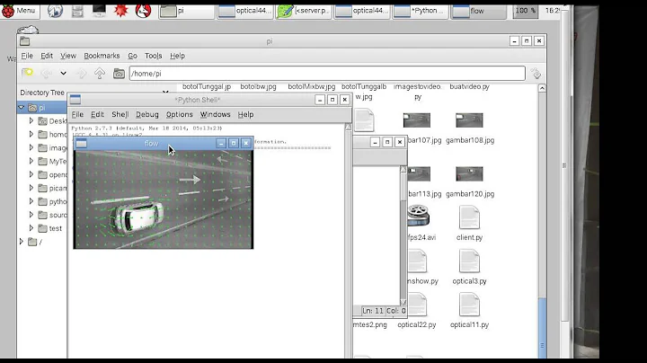 optical flow- displacement vector hsv