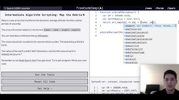 Freecodecamp Intermediate Algorithm: Map the Debris