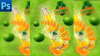 Advertisement Poster Design For lemon Juice/cold drink | Photoshop Manipulation Tutorial