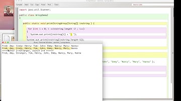 Java String array demo, switch two elements in an array