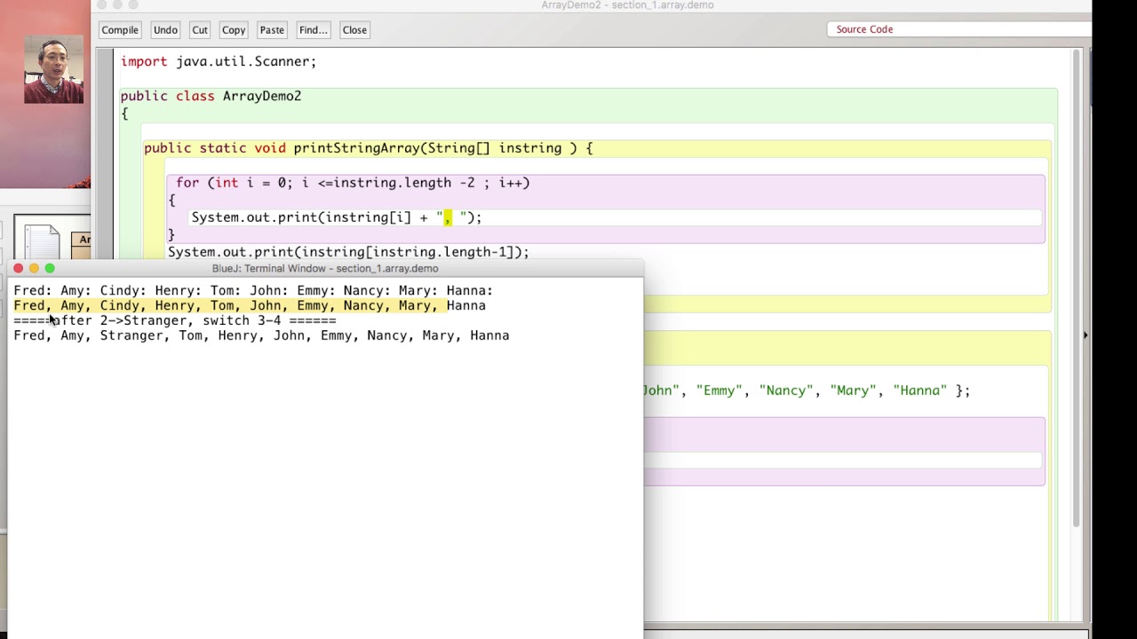 Java String array demo, switch two elements in an array - YouTube Java String Array Demo, Switch Two Elements In An Array - Youtube