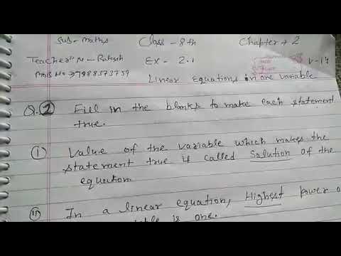 Class 8th chapter no 2 - YouTube