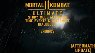 Mortal Kombat 11 - Story Mode All Quick Time Events\/Alternate Dialogues + Endings (Aftermath Update)