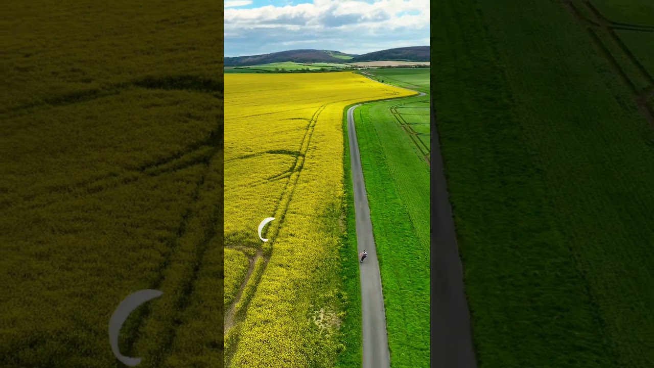 Country side kitesurfing on the #surfskate! #countrysidelife #country #courtintheact #skate