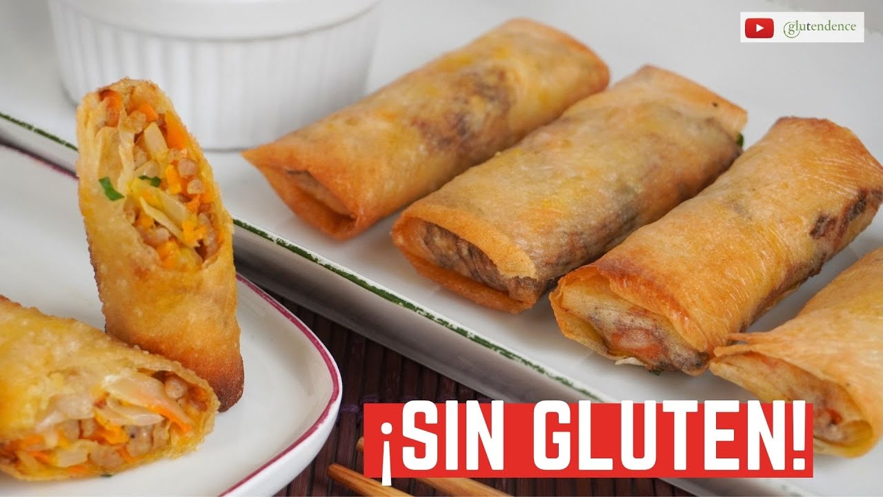ROLLITOS DE PRIMAVERA SIN GLUTEN con masa casera ¡DELICIOSOS!